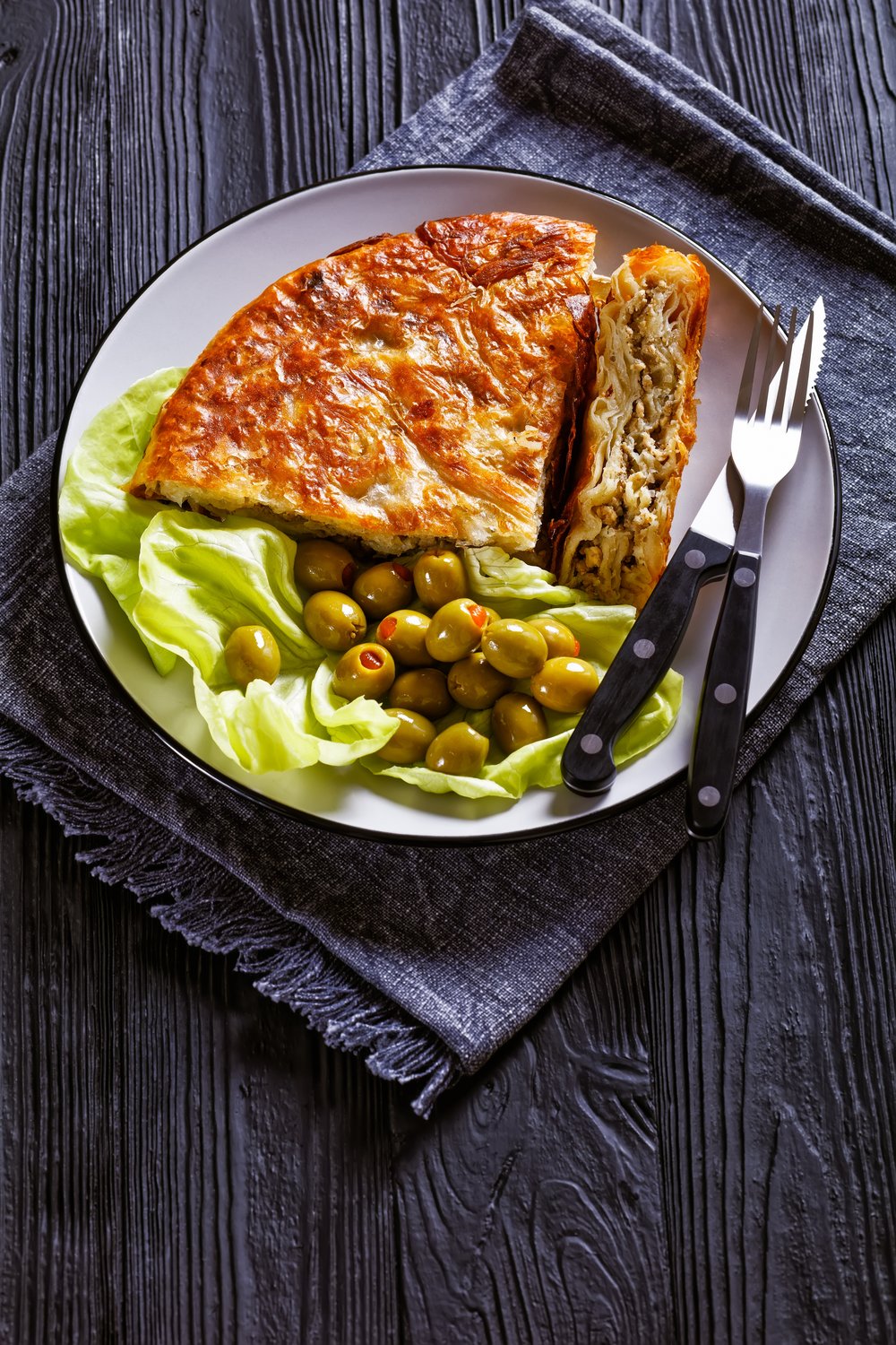 Buttery Phyllo Pastry Stuffed Meat Pie