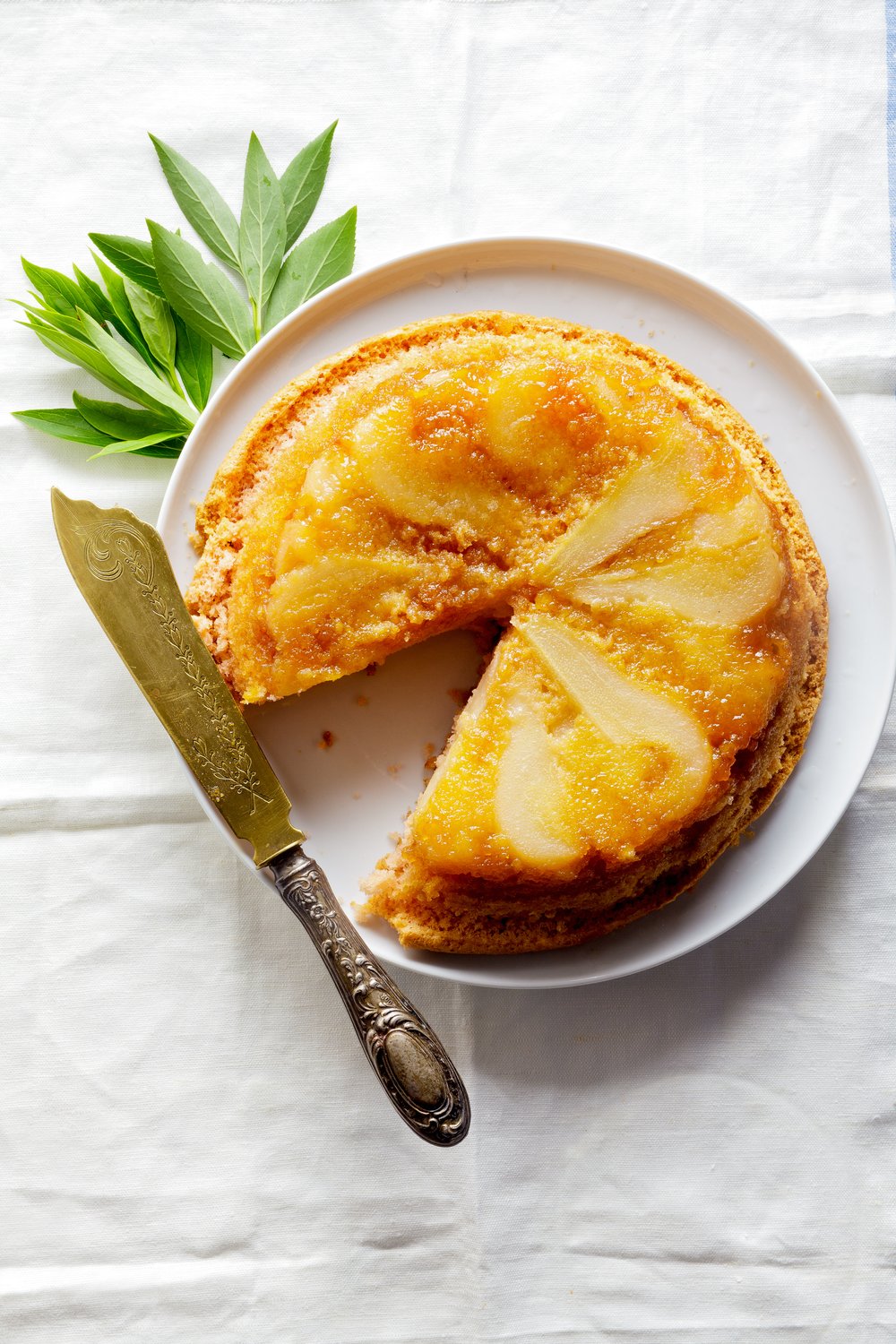 Upside Down Apple Cake In A Pan